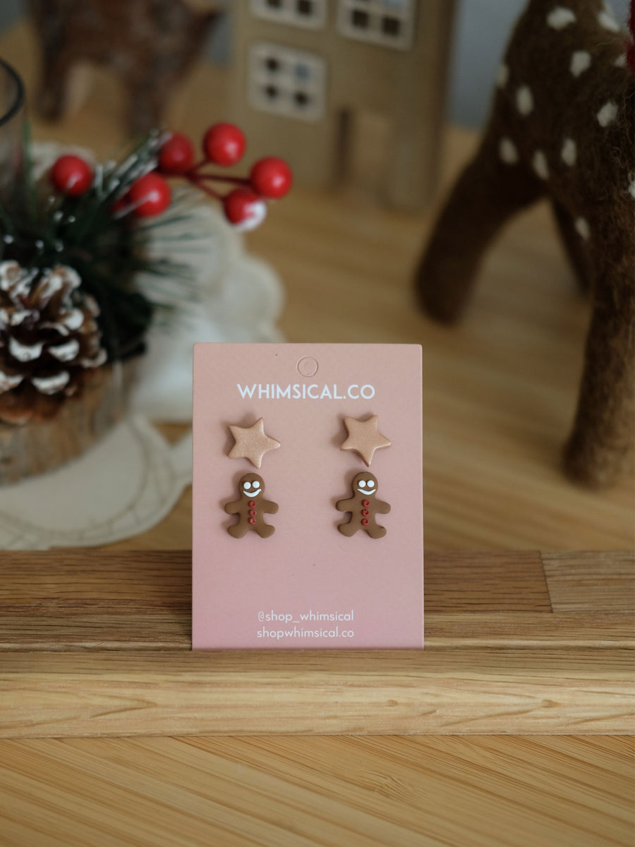 Gingerbread Man with Rose Gold Star